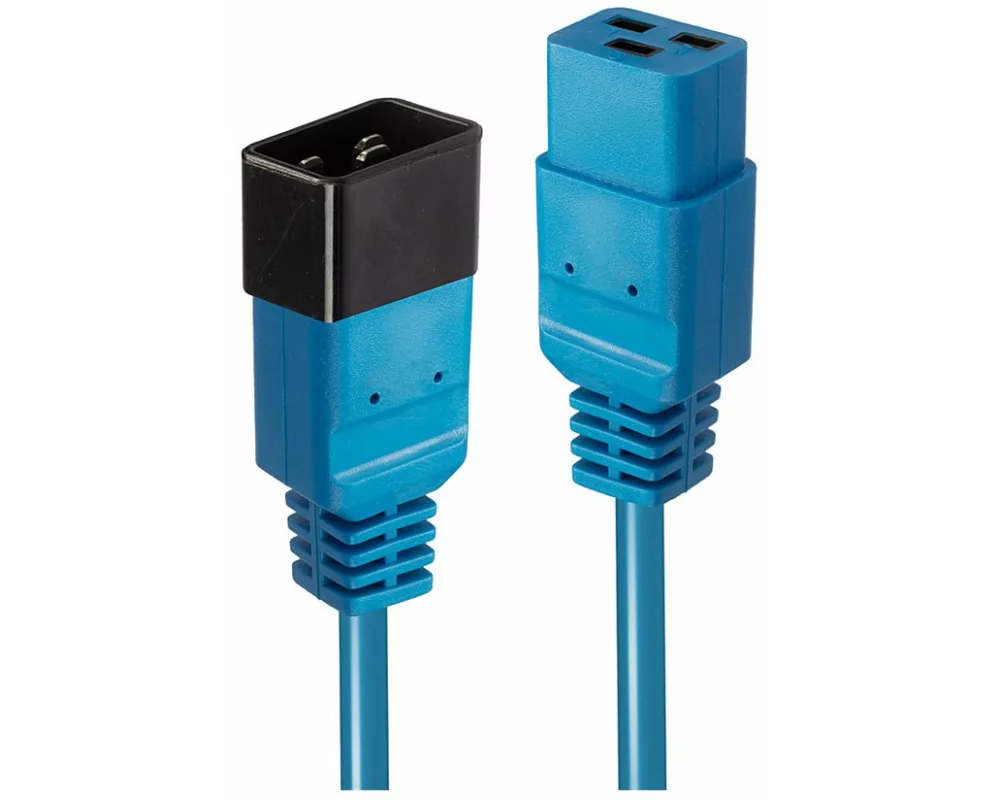 LINDY 1m IEC C19 to IEC C20 extension, blue