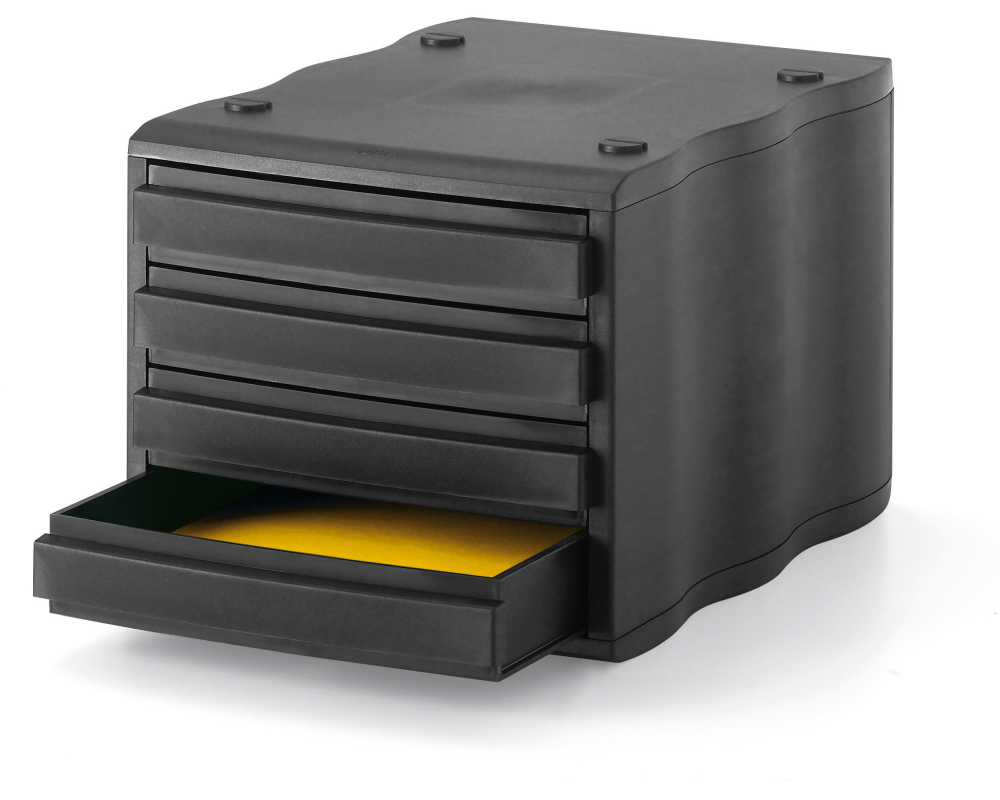 STYRO Schubladenelement Styrowave 248-8501.99 4 Schubladen, schwarz
