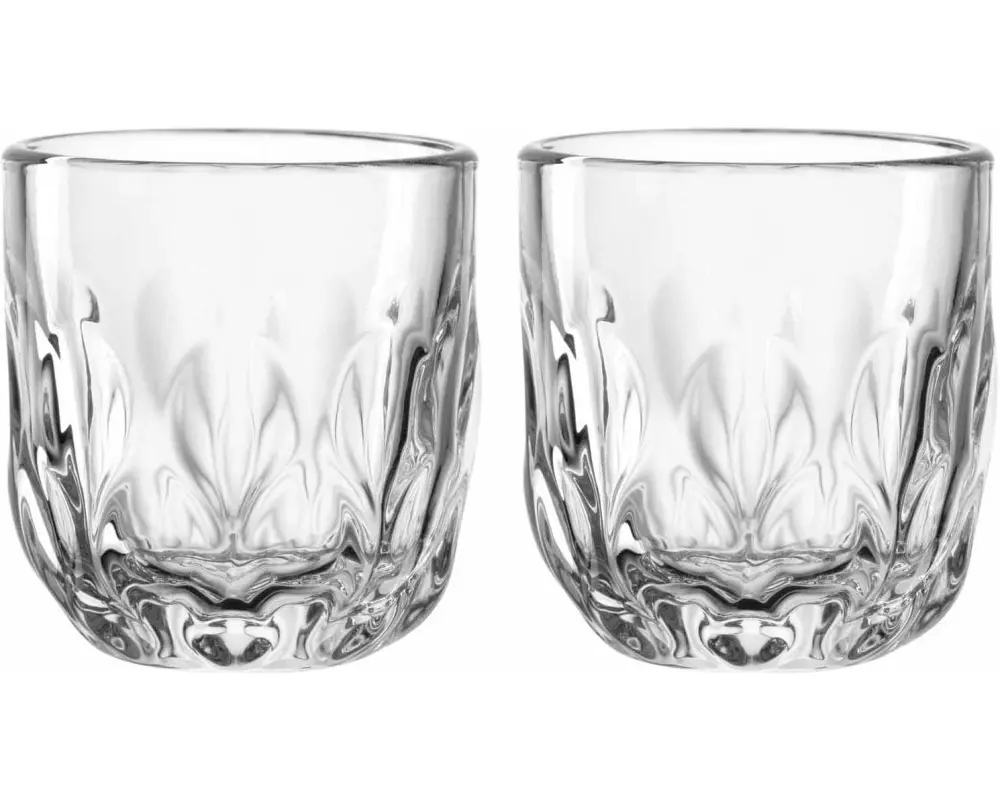 Leonardo Cappuccino Becher Gocce 3 60 ml, 2 Stück, Transparent