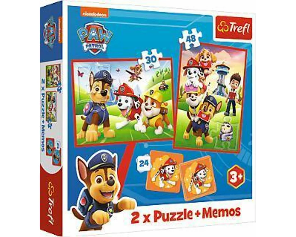 2 in 1 Puzzles + Memos - PAW Patrol