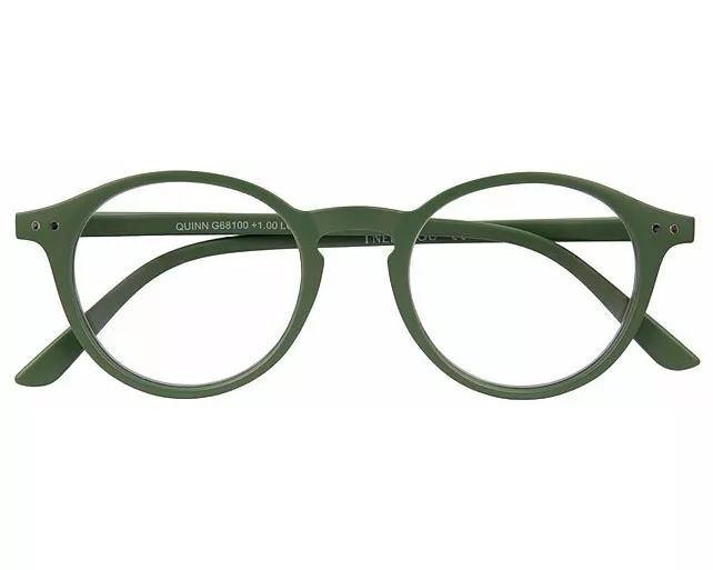Brille. QUINN G68100 grün Kunststoffbrille +1.00 dpt