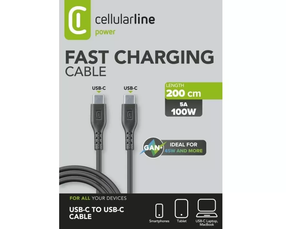Cellular Line USB Type-C auf USB Type-C USB-C - USB-C 2 m
