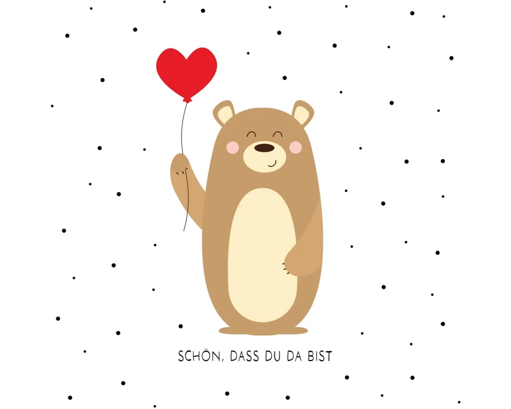 Braun + Company Serviette Tapsy Bear 33 x 33 cm, 20 Stück