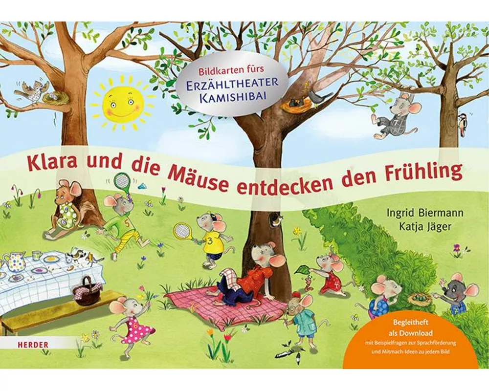 Klara und die Mäuse entdecken den Frühling. Bildkarten fürs Erzähltheater Kamishibai