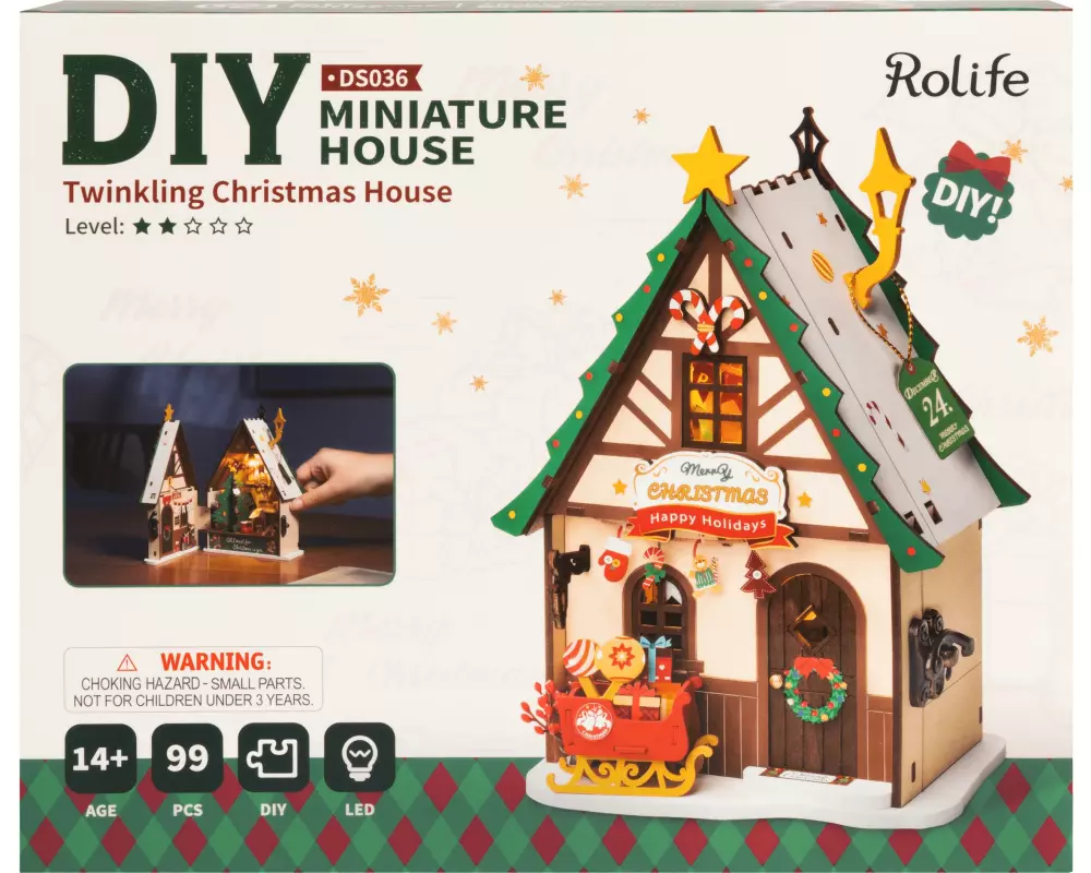 RoboTime Bausatz Funkelndes Weihnachtshaus