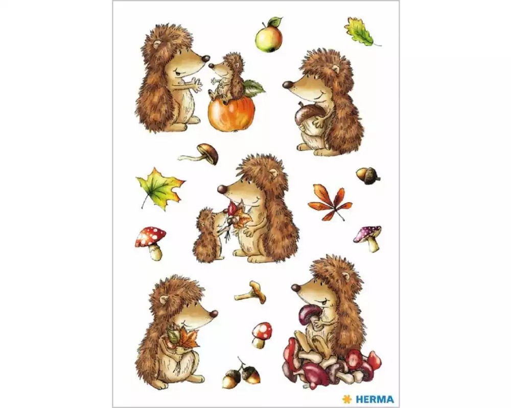 Herma Stickers Motivsticker Igel, 3 Blatt