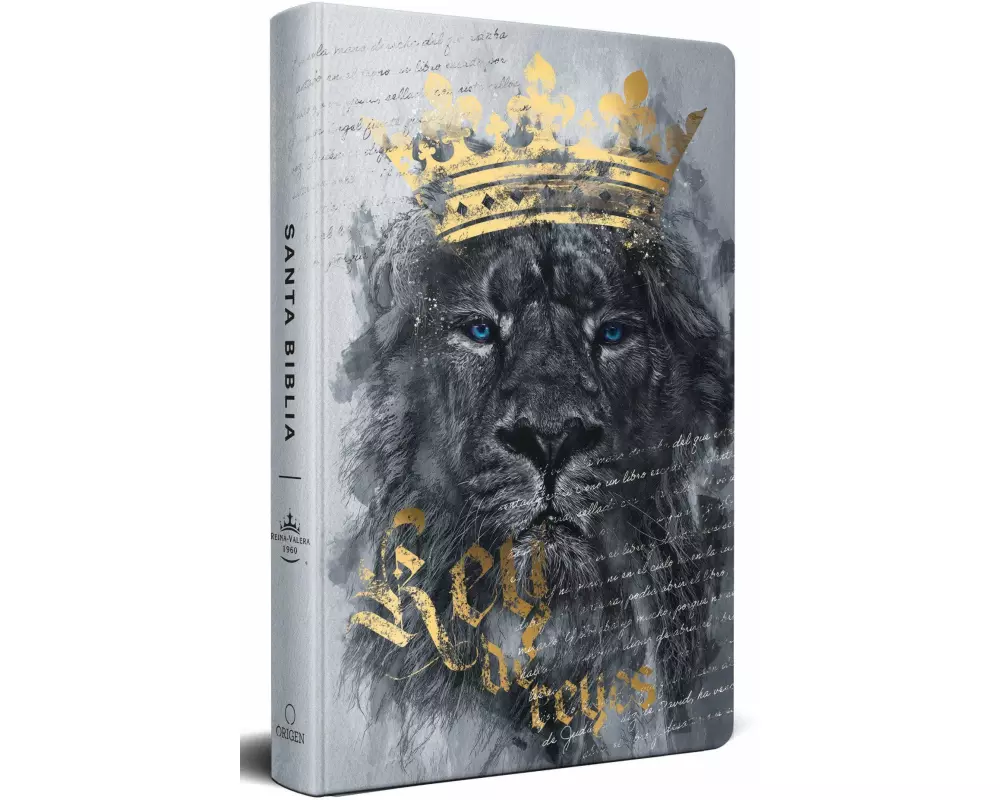 Biblia RVR60 letra grande tamaño manual, tapa dura León Rey de Reyes / Spanish Bible RVR60 Handy Size Large Print Hardcover Lion King of Kings