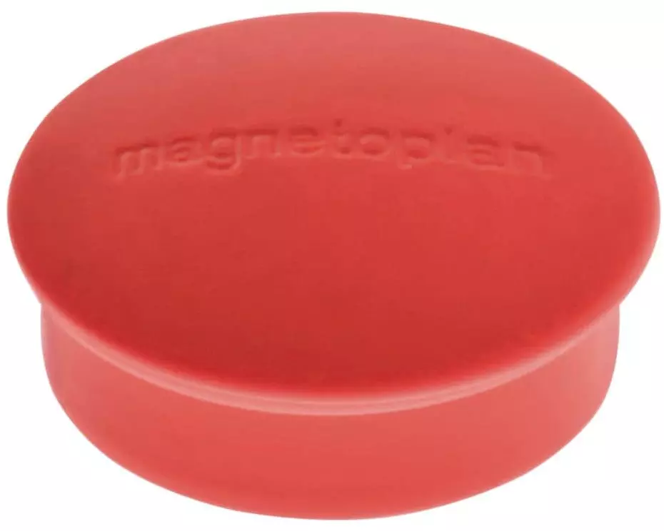 Magnetoplan Haftmagnet Discofix Ø 1.9 cm Rot, 10 Stück