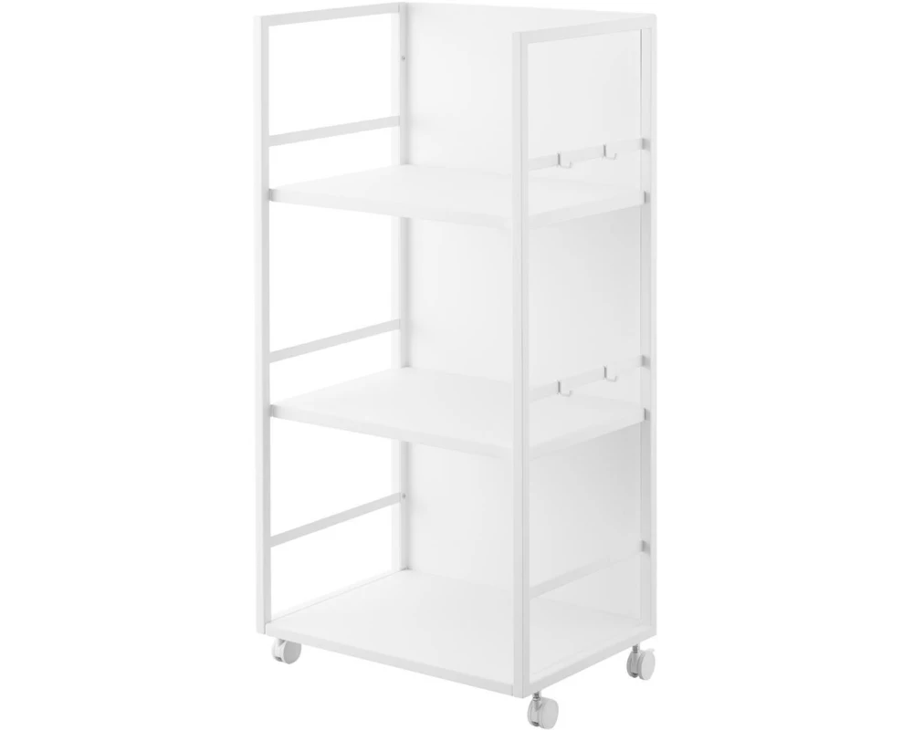 Yamazaki 3-stöckiger Aufbewahrungswagen Tower 42 x 84.5 cm Weiss