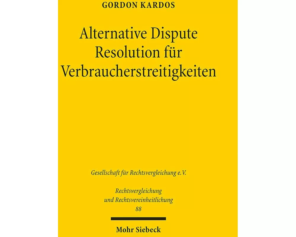 Alternative Dispute Resolution für Verbraucherstreitigkeiten