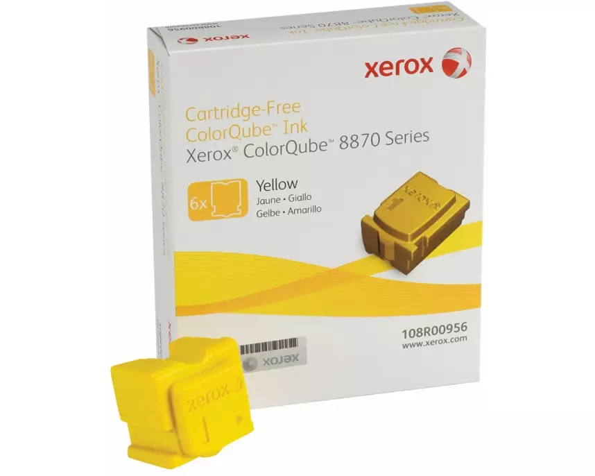 XEROX XFX Solid Ink yellow for ColorQube 8870, 8880 Std Capacity 6 x 2.883 pages 6x