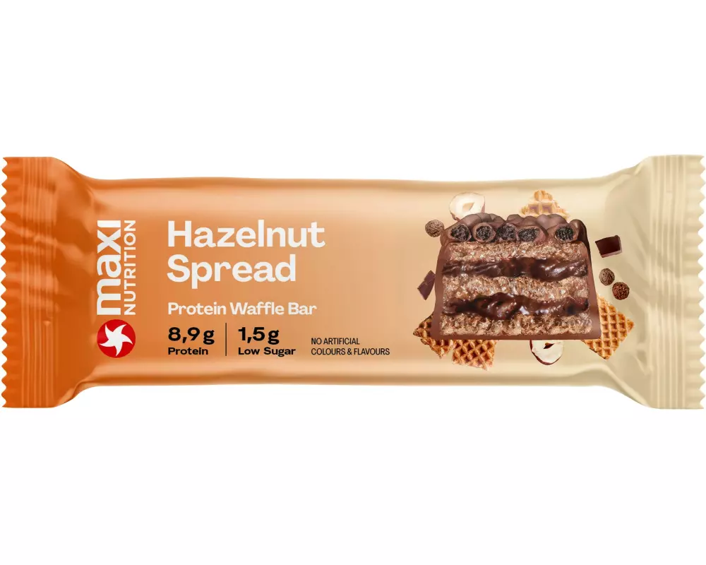 Maxi Nutrition Riegel Waffel Hazelnut Spread, Box: 12x 39g