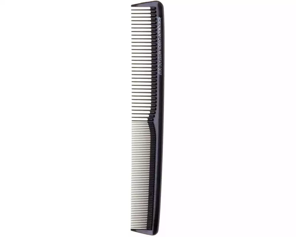 DENMAN Carbon DC7 Schneidekamm Carbon Schwarz Flach