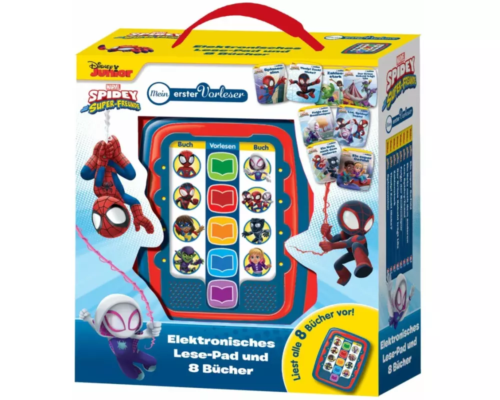 Marvel Spidey und seine Super-Freunde - Mein erster Vorleser - Elektronisches Lese-Pad mit 8 Pappbilderbüchern