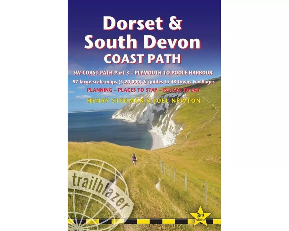 Dorset and South Devon Coast Path - guide and maps to 48 towns and villages with large-scale walking maps (1:20 000)