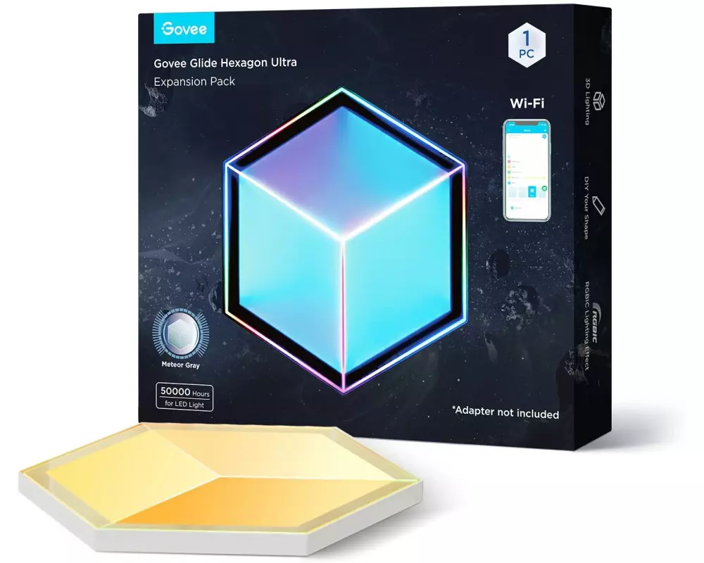 Govee Panelleuchte Glide Hexa Ultra, Erweiterung, 1 Stück