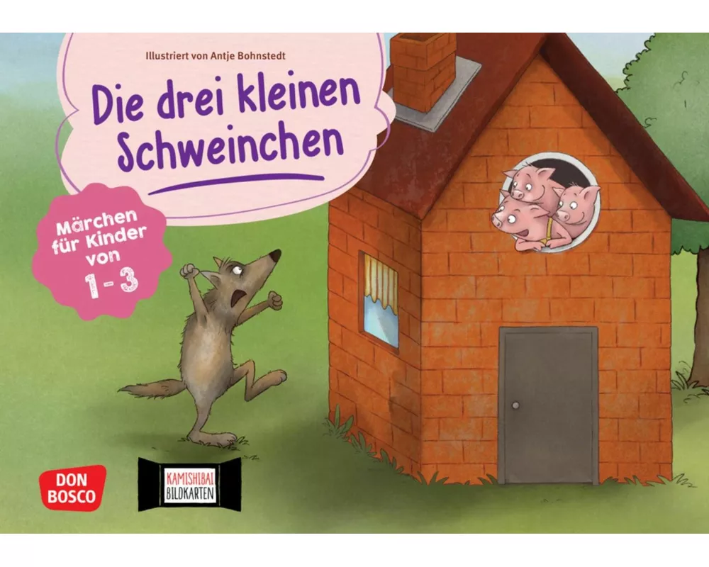 Die drei kleinen Schweinchen. Kamishibai Bildkartenset