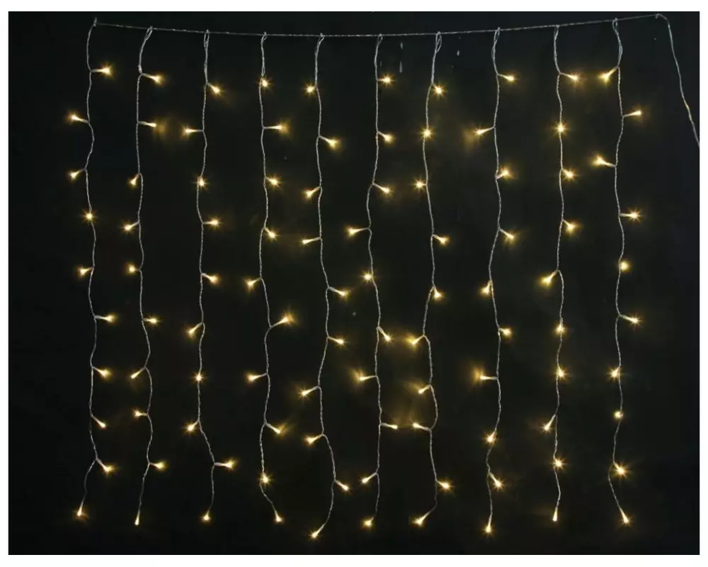 Dameco LED-Lichtervorhang mit 10 Strängen 100 LED, 100 cm
