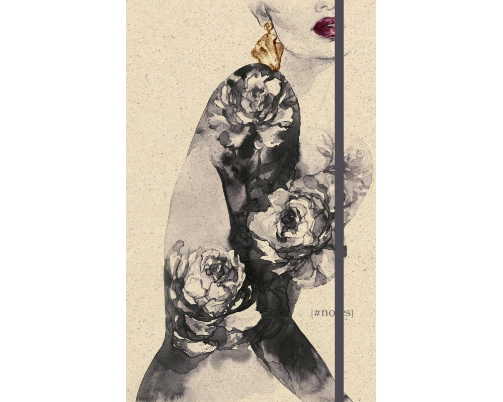 NATUR VERLAG Notizbuch Hardcover 13x21cm 10903N Lady in Black, blanko