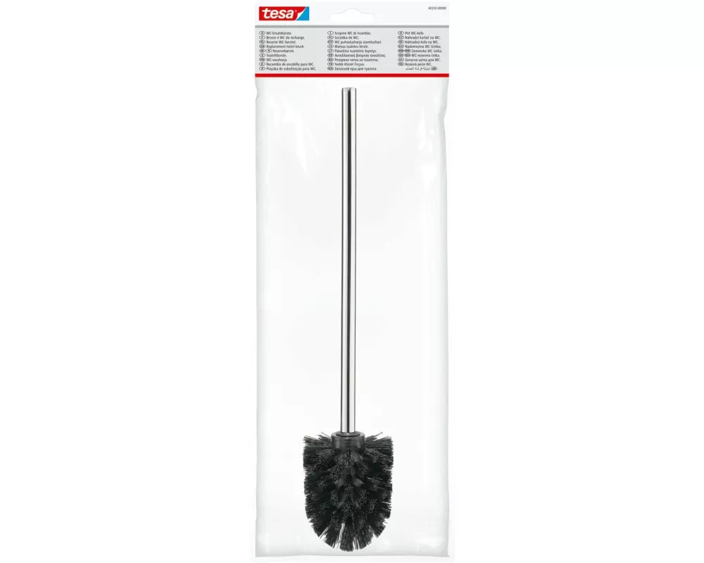 tesa SPARE Ersatz-Toilettenbürste Schwarz/Chrom