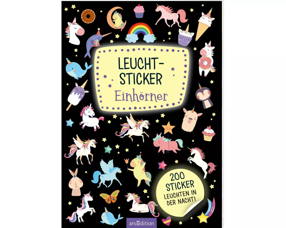 Leucht-Sticker – Einhörner