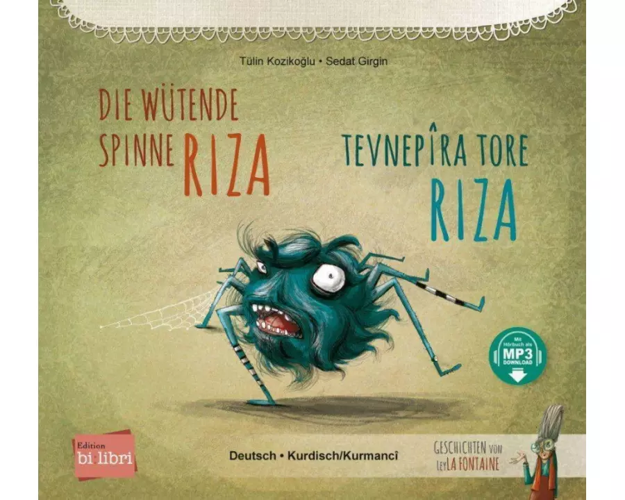 Die wütende Spinne Riza (Deutsch-Kurdisch/Kurmancî)