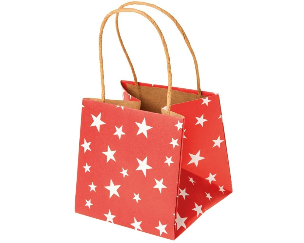 Opiflor Papiertasche Star Weiss/Rot, Stern