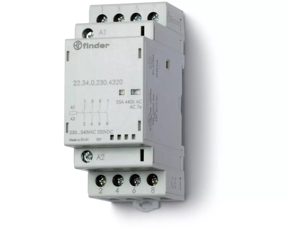 Finder Schütze Serie 22 3S + 1Ö, 25A 230 V