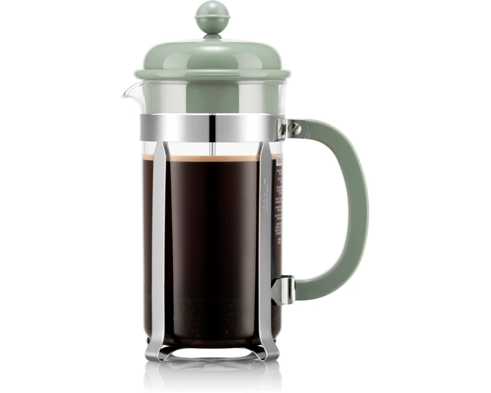 Bodum Kaffeebereiter Caffettiera 1 l, Silber/Khaki