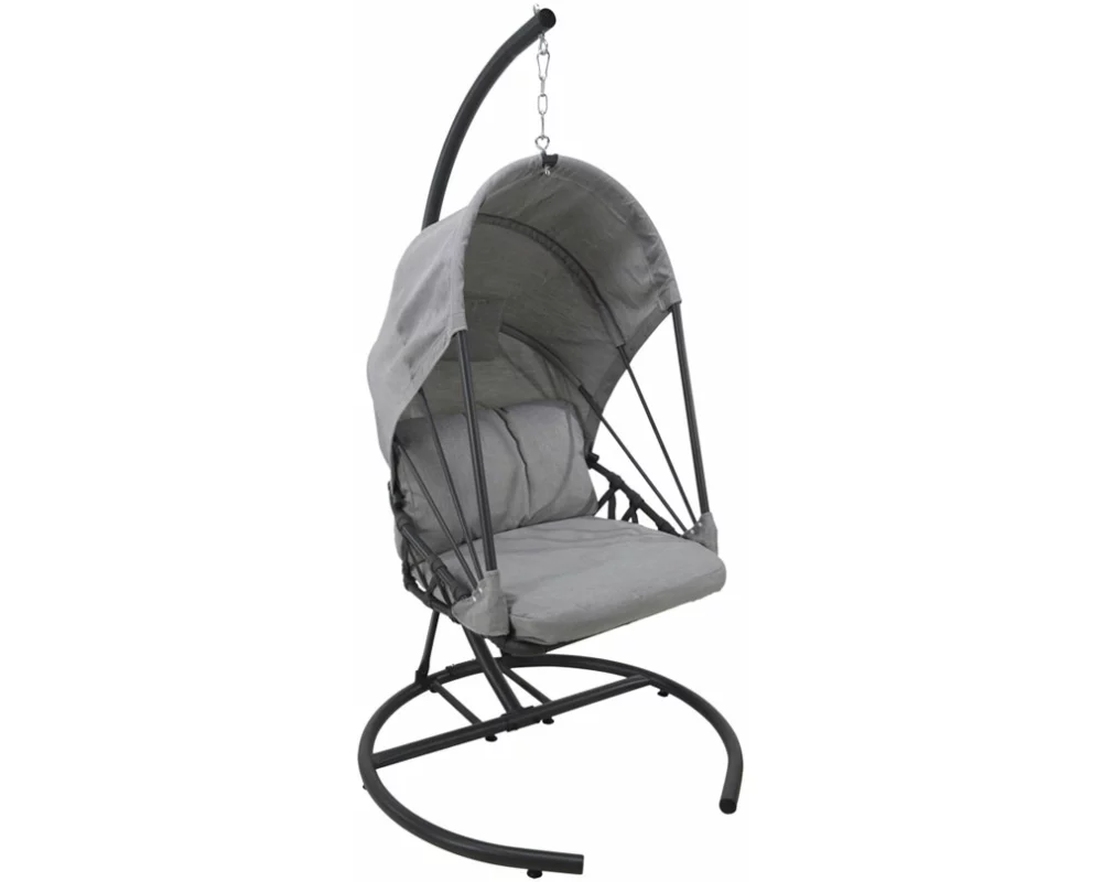 FS-STAR Hängestuhl mit Kissen 100x120x195cm grau