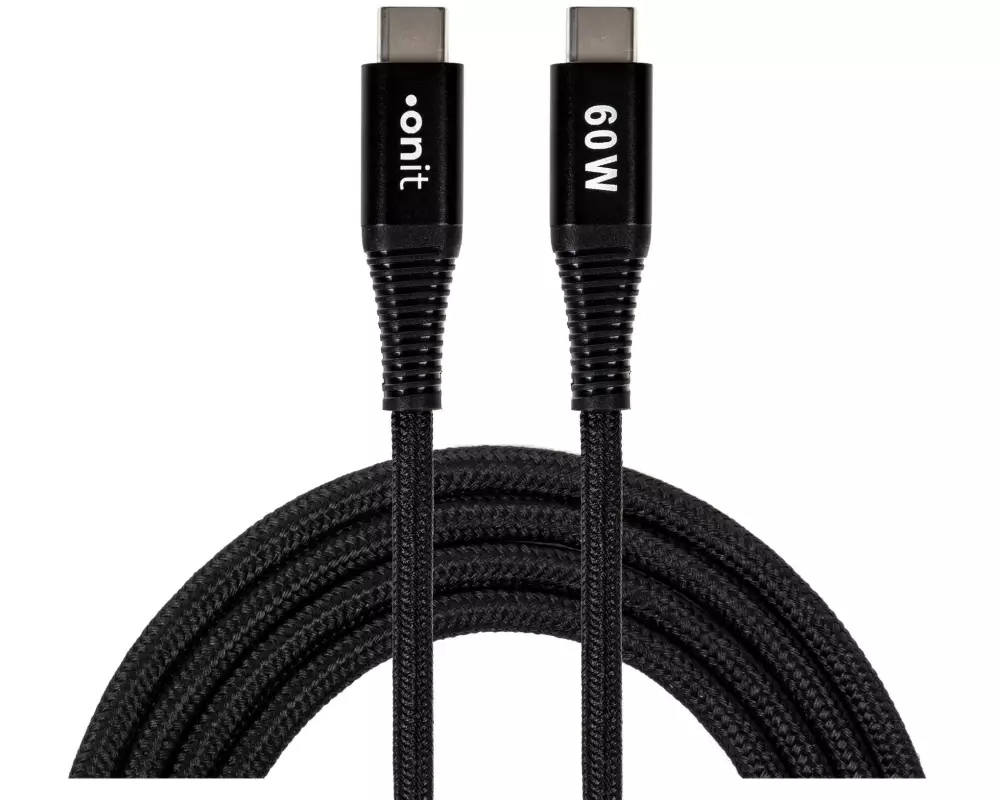 onit USB 3.0-Kabel USB-C - USB-C 0.5 m, Schwarz