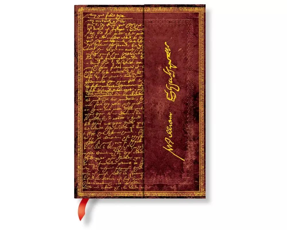 Paperblanks Notizbuch Shakespeare Mini, Liniert, Rot