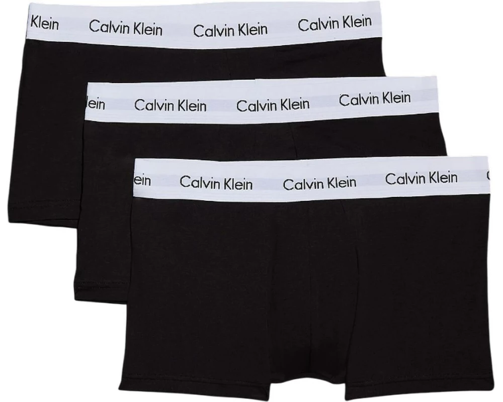 Calvin Klein Wäsche Unterhosen 3P Low Rise Trunk Schwarz, L