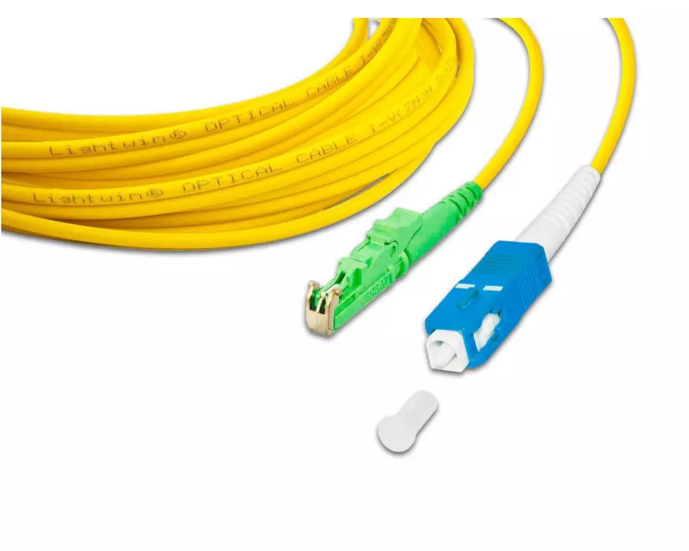 Lightwin LWL-Patchkabel Singlemode E2000/APC – SC, OS2, Simplex, 5 m