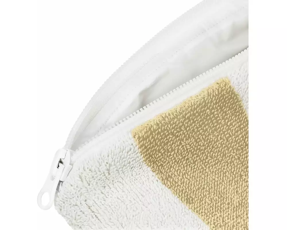 Kolma Necessaire Stripy 24 x 18.5 cm, Sand/Weiss