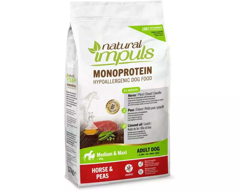 Natural Impuls Trockenfutter Adult Med/Max Pferd 12 kg