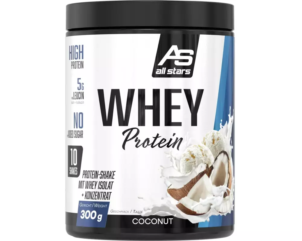 All Stars Pulver Whey Protein 100% Kokos 300 g