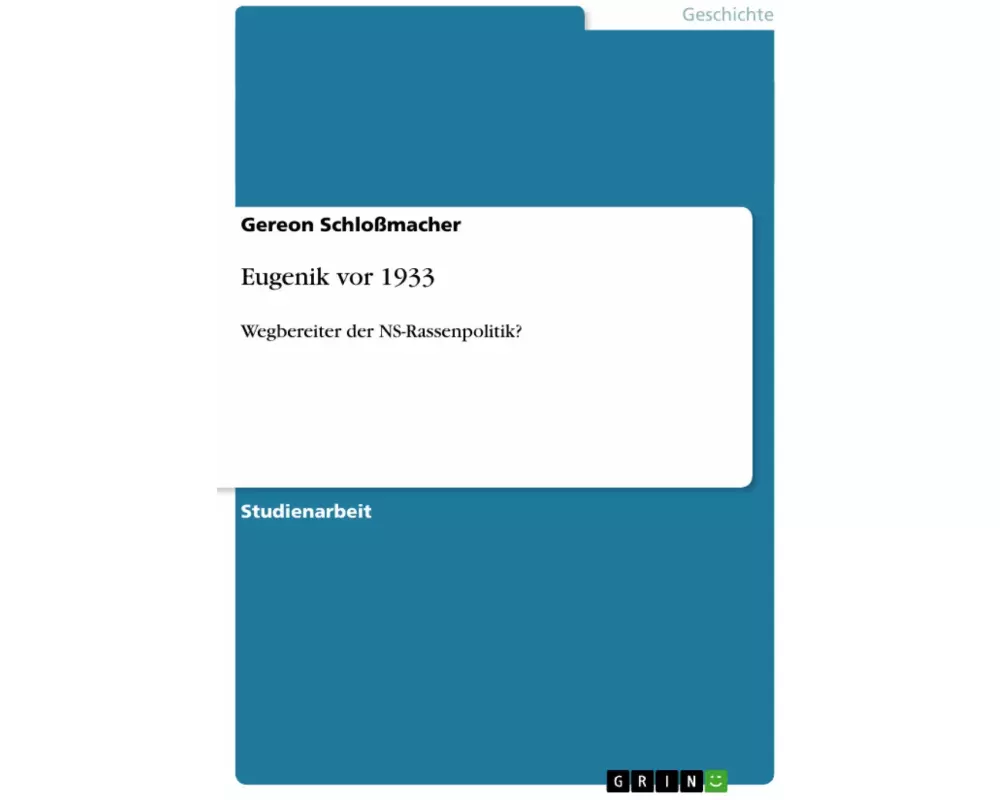 Eugenik vor 1933