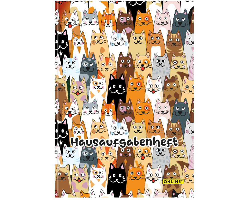ONLINE Hausaufgabenheft A5 10118/12 Fluffy Cats 48 Blatt