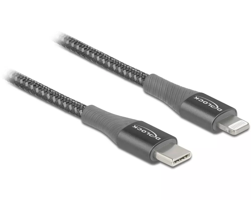 Delock USB-Kabel USB-C - Lightning 2 m, Grau