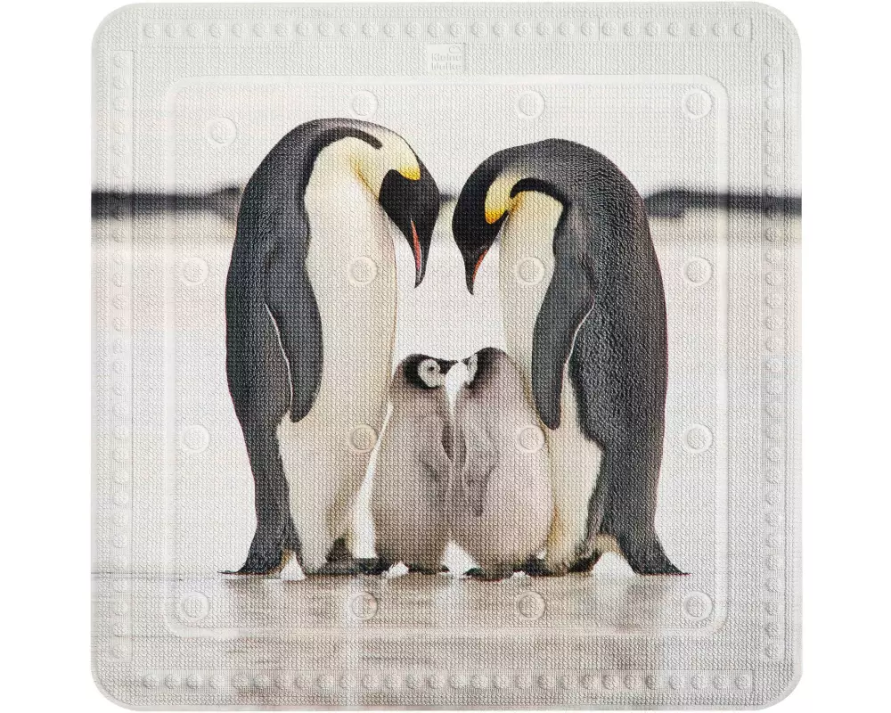 Kleine Wolke Duschwanneneinlage Jackson Pinguin Schwarz/Weiss