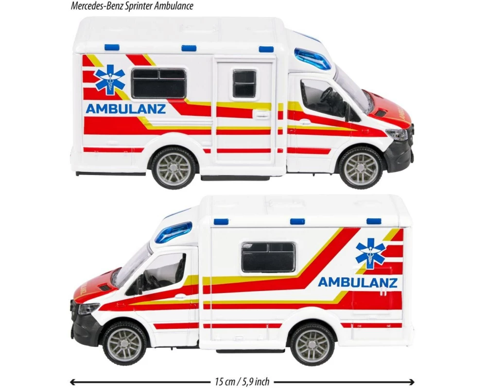 Majorette Mercedes-Benz Sprinter Ambulance Freilauf