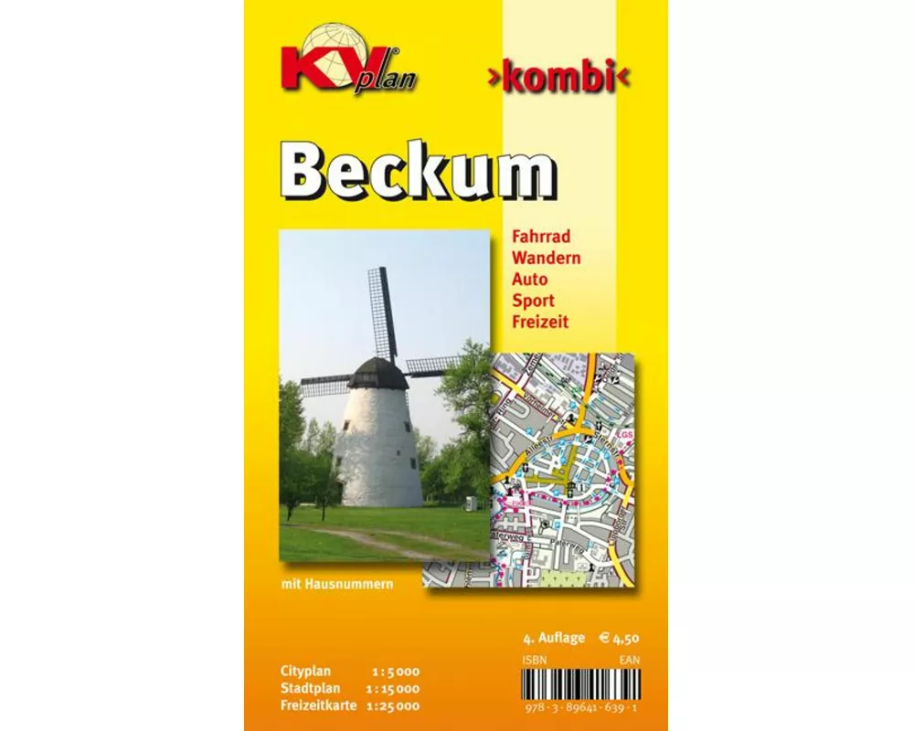 Beckum, KVplan, Radkarte/Wanderkarte/Stadtplan, 1:25.000 / 1:15.000 / 1:5.000