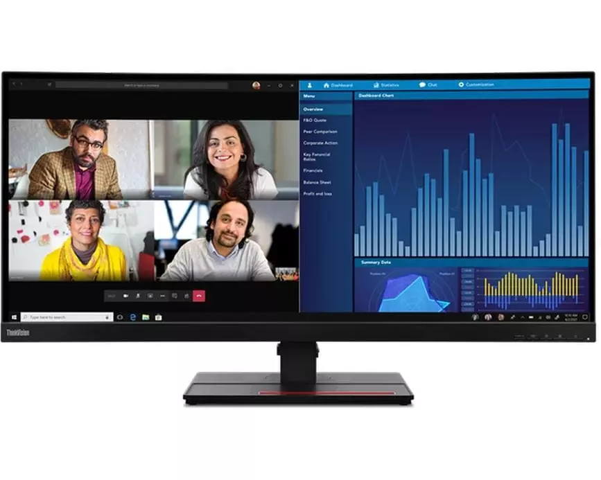 Lenovo Thinkvision P34w-20 Display 34.14inch WQHD IPS 21:9 USB Type-C 2xHDMI DP