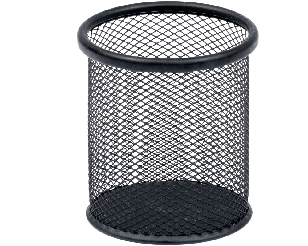 NOVOOO Stifteköcher Netzdraht 329855 rund, schwarz