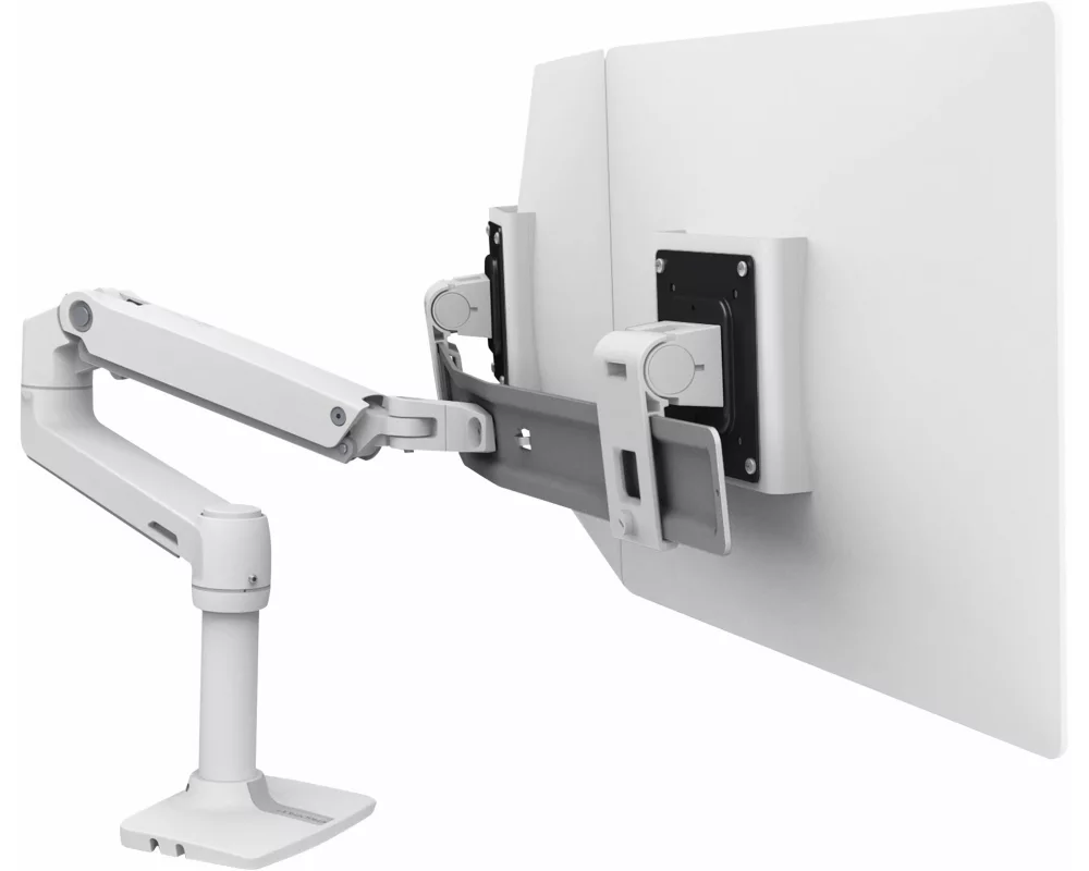 ERGOTRON desk mount, LX dual direct, adjustable 33cm, 25 inch, 0,9-5 kg, lift, pan, tilt, rotate