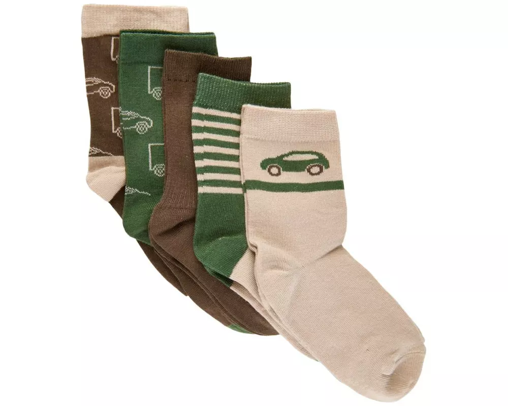 minymo Socken bedruckt 5er Set Cocoa Brown Gr. 35 - 38