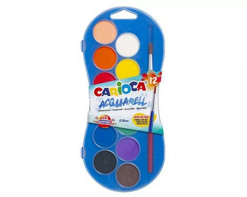 Carioca Wasserfarbe E-12 , Mehrfarbig