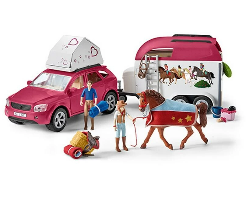 Schleich Abenteuer mit Auto und Pferdeanhänger