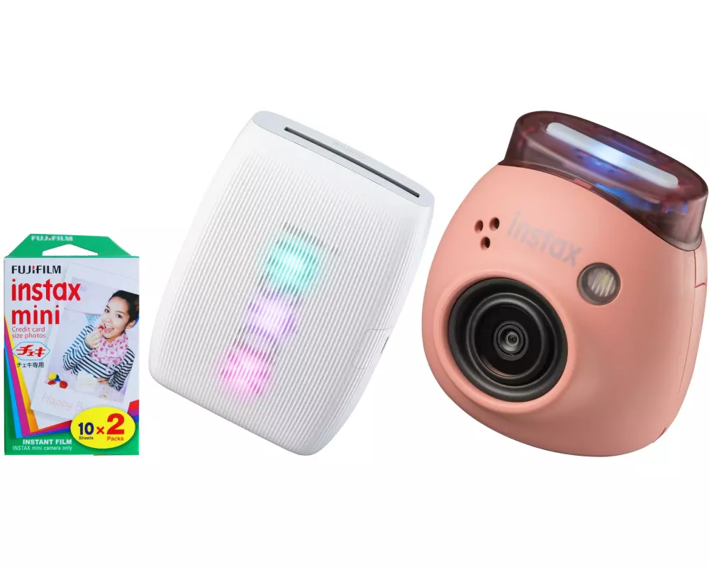 Fujifilm Fotokamera Instax Pal inkl. mini Link 3 und Film Pink
